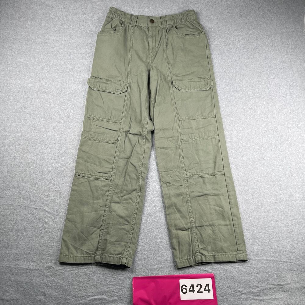 Aeropostale Utility Cargo Pants Casual Green Womens Size Small Elastic Waist